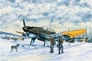German Air Force Junkers Ju 87B-2/U4 Stuka Dive Bomber Aircraft w/Skis