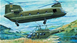 US Army CH-47A Chinook Transport Helicopter
