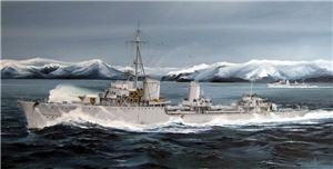 German Navy Zerstorer Z25 1944 WWII Destroyer Ship