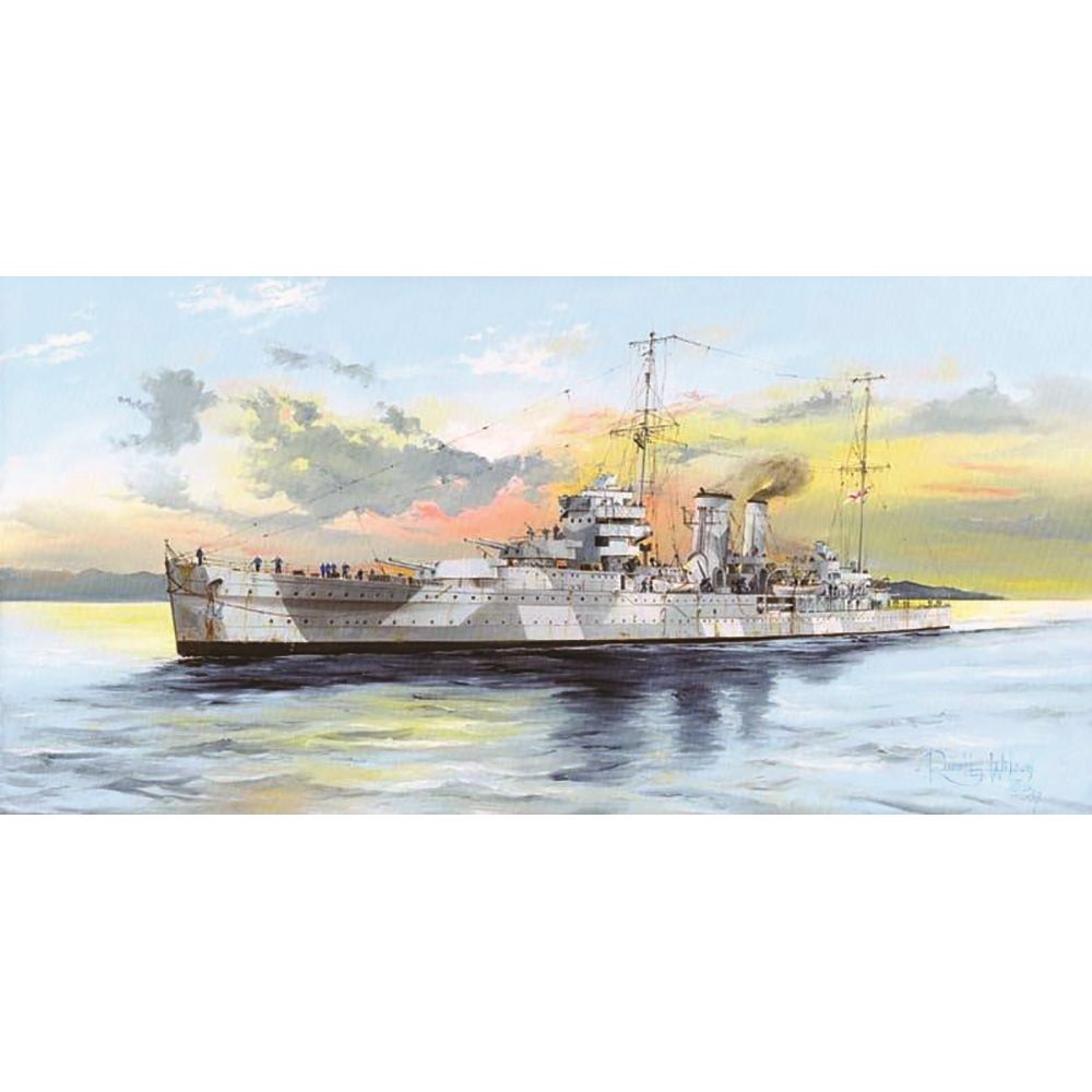 British Royal Navy HMS York British WWII Heavy Cruiser Ship