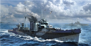 British Royal Navy HMS Colombo C-Class Light Cruiser Ship