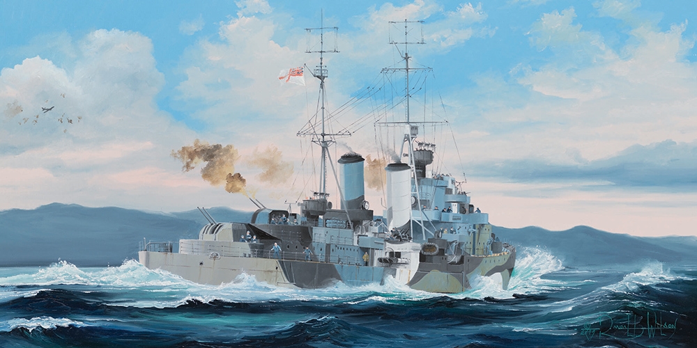 British Royal Navy HMS Scylla Dido-Class Light Cruiser