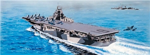 US Navy USS Hancock CV-19 Aircraft Carrier Ship