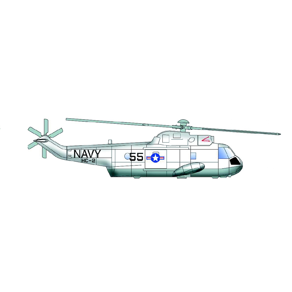 Trumpeter Kit Modello Elicottero SH-3H Sea King – Scala 1:350, Set Da 6 Pezzi, Modellismo Dettagliato 14+