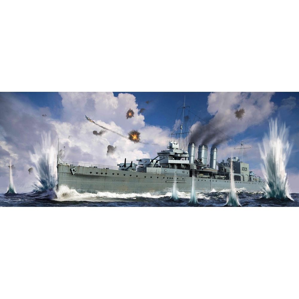 British Royal Navy HMS Cornwall WWII Heavy Cruiser Ship