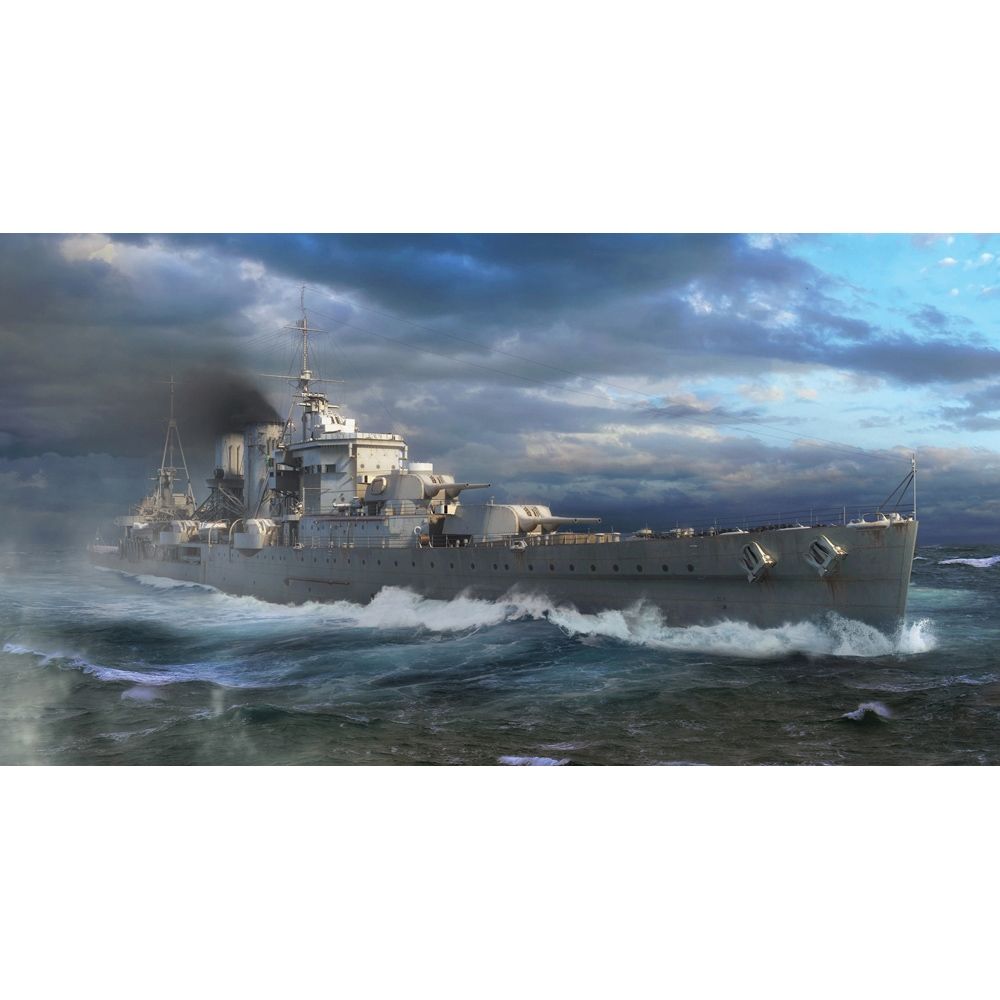British Royal Navy HMS Exeter WWII Heavy Cruiser Ship