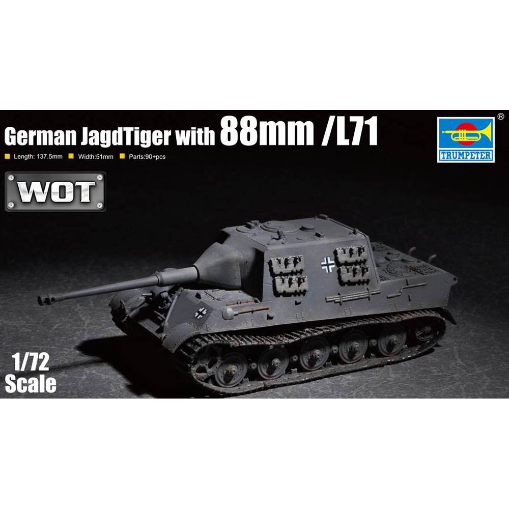 Trumpeter 1/72 07165 German JagdTiger w/128mm Pak 44L-61