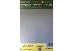 0.5mm HIPS plastic sheet (210x300mm x 2 pcs)