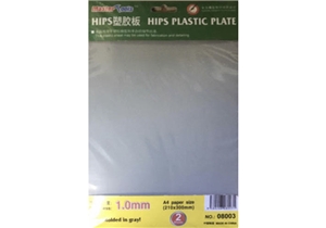 1.0mm HIPS plastic sheet (210x300mm x 2 pcs)