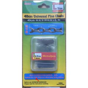 40cm Universal Fine Chain L 1/200 1.4mm x 2.3mm (2 pcs)