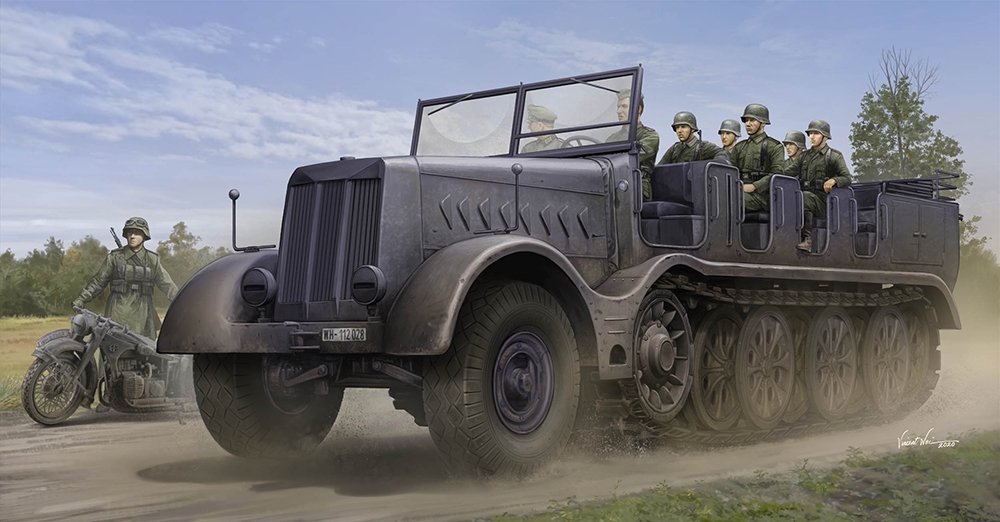 German Army Schwerer Zugkraftwagen 18t SdKfz 9 Half-Track Vehicle