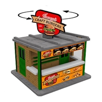 O Scale Jimmy's Burger Booth w/Rotating Banner and Illumination