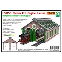 O Scale Dual Stall Steam Era Engine House (Pre-painted)