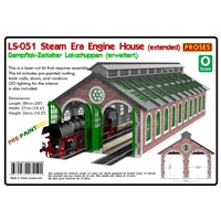 O Scale Dual Stall Steam Era Engine House Long Version (Pre-painted)