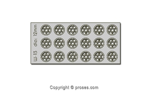 PW-013 18 pcs 12mm Diameter Round Windows H0/00