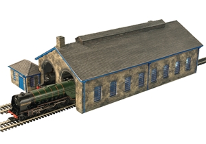 Two Road Stone Engine Shed - Blue