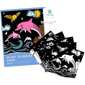 TWPP20101 Velvet Colouring Cards- Ocean
