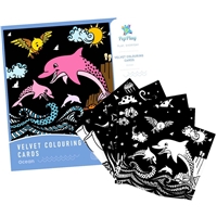 Velvet Colouring Cards- Ocean