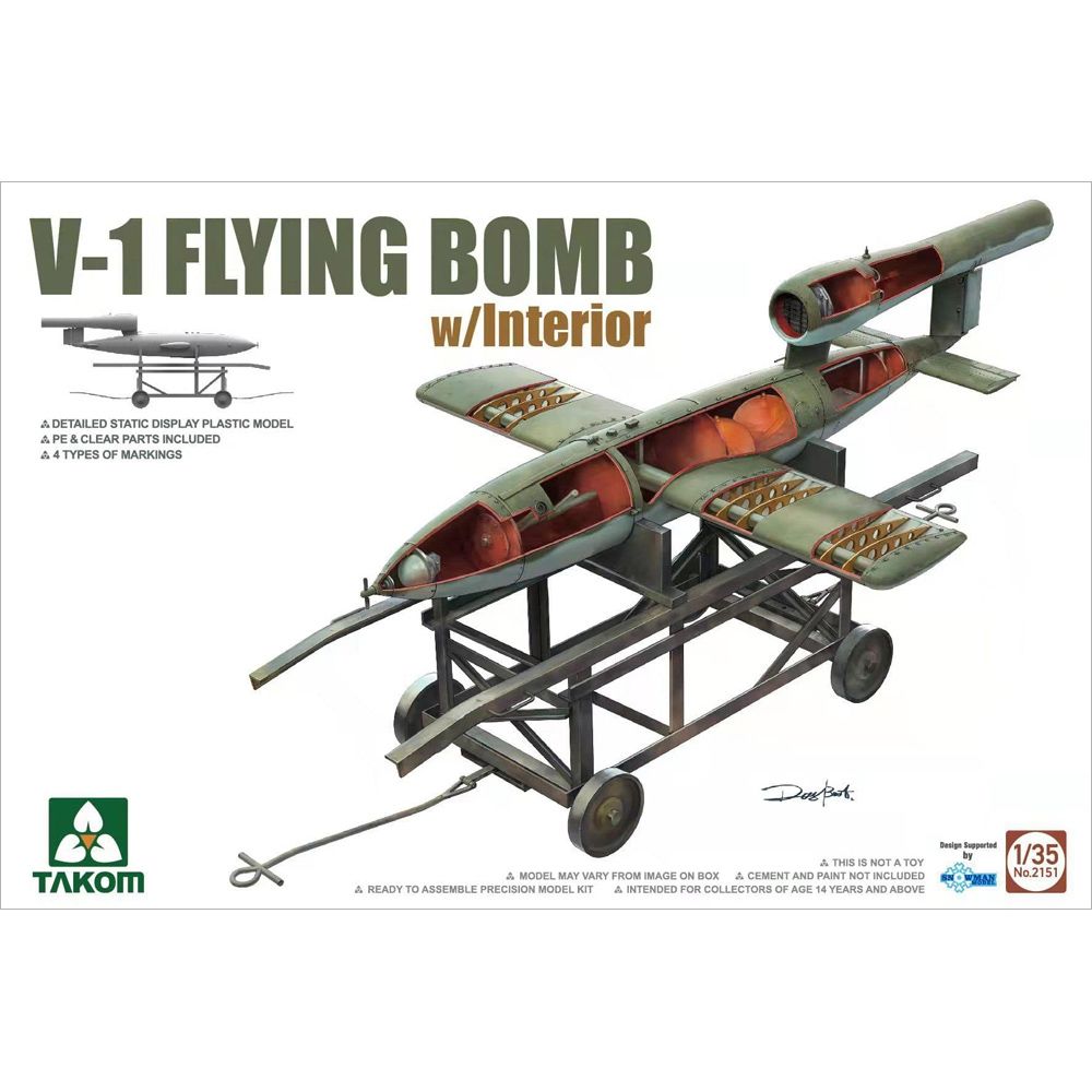 German Air Force V-1 Flying Bomb w/ Interior