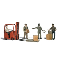 O Workers With Forklift