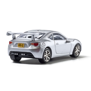 WAS5368 HO Scale Silver Sports Car Back View