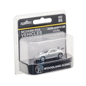 WAS5368 HO Scale Silver Sports Car Boxed
