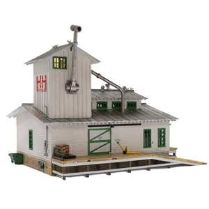 WBR4949 N scale H & H Feed Mill Back View