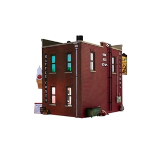 WBR5844 O Scale Corner Emporium Side View