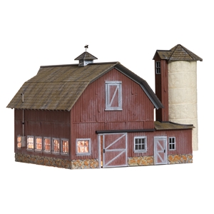 WBR5865 O Scale Old Weathered Barn Back View