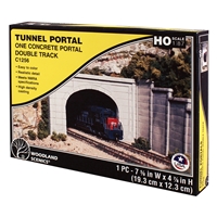 HO Concrete Double Tunnel Portal