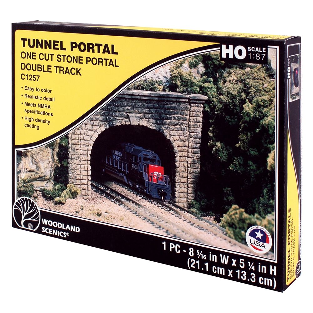Bachmann Europe plc HO Cut Stone Double Tunnel Portal