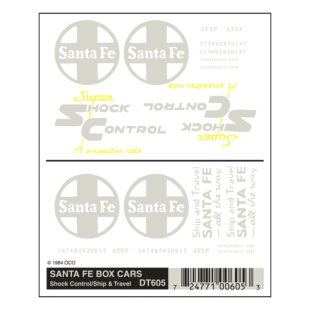 Santa Fe Box Cars - Shock Control/Ship & Travel