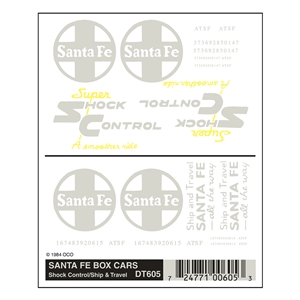 Santa Fe Box Cars - Shock Control/Ship & Travel