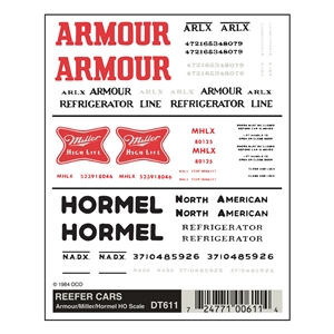 HO Reefer Cars - Armour/Miller/Hormel