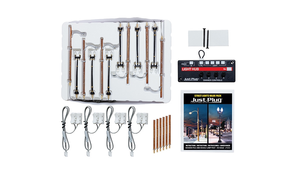 Wooden Pole & Double Lamp Post Value Pack