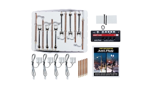 WJP5902 Wooden Pole & Double Lamp Post Value Pack