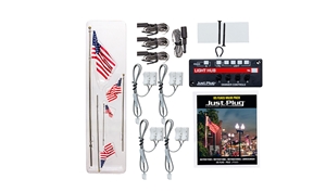 WJP5925 Flag Poles With Spotlights Value Pack