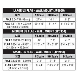 WJP5953 Small Wall Mount Flag US