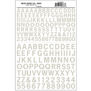 Gothic R.R. White 3/8", ½"