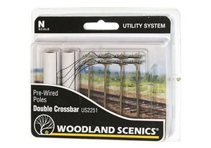 WUS2251 N Wired Poles Double Crossbar box