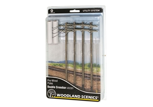 O Wired Poles Double Crossbar